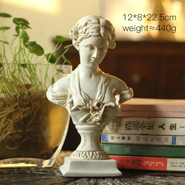 Resin decoration living room wine cabinet table TV cabinet ornaments European home decoration Venus girl head