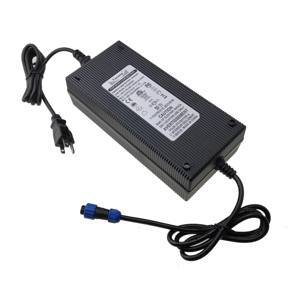 Fuyuang 3 years warranty battery pack 64V 20S lifepo4 60V lithium battery charger 72v 8a