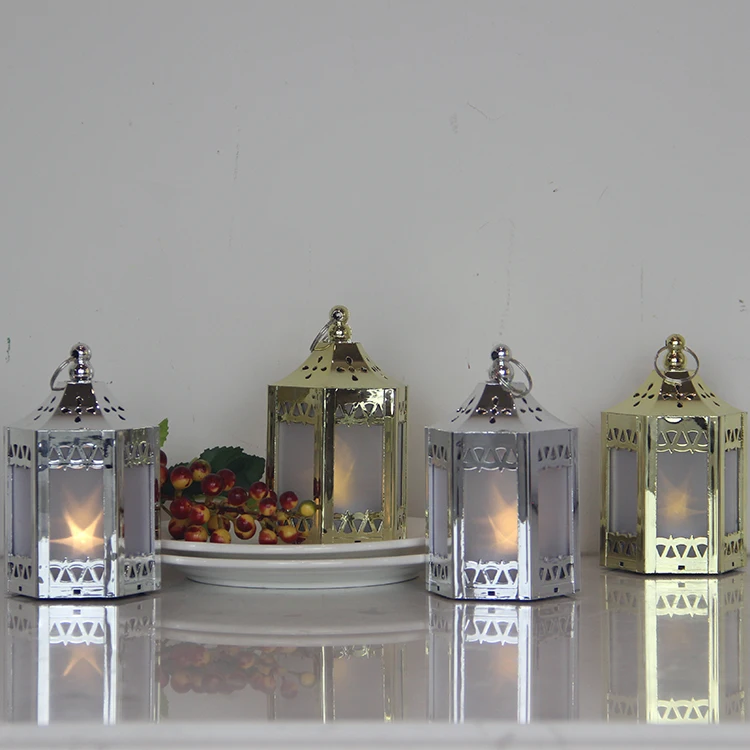 Home Decorative Natural Hanging Moroccan Wedding Plastic Holographic Stars Candle Lanterns with Tea Light