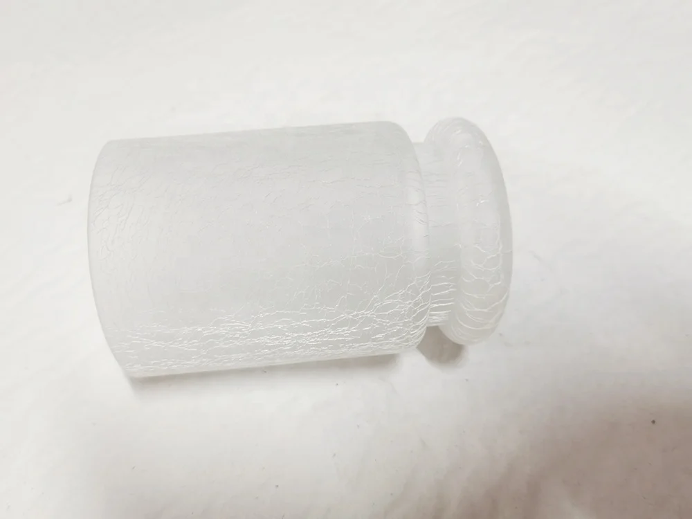 Clear Crackle cylinder Glass lamp shade Opera Glass globe Glass Ball Lamp shade for lighting fixture replacement