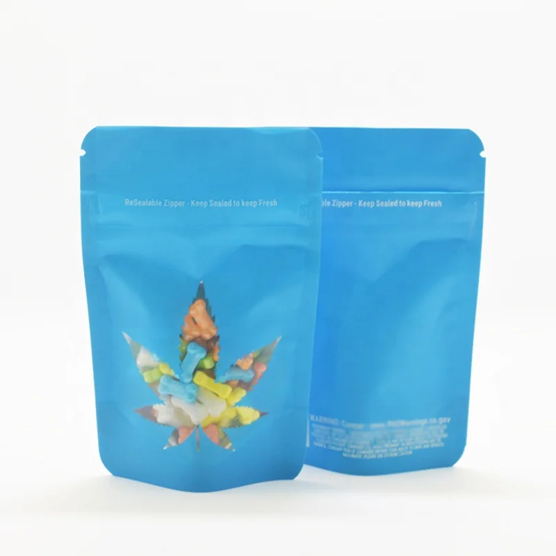 
100 pcs Child proof Bags Smell Proof Mylar Bag Flower CBD Gummy Candy Packaging Child Resistant Exit Bag Zip Lock Pouch 