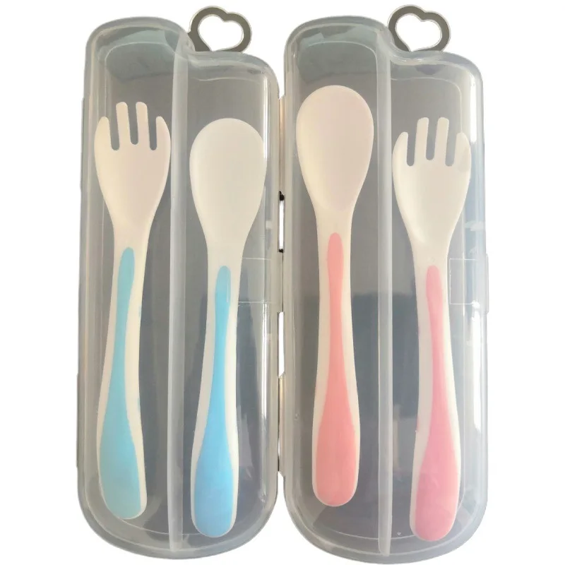 2022 Gift Box Baby PP Spoons Animals Shape Baby Feeding Spoon Food Grade Baby Spoon And Fork Set