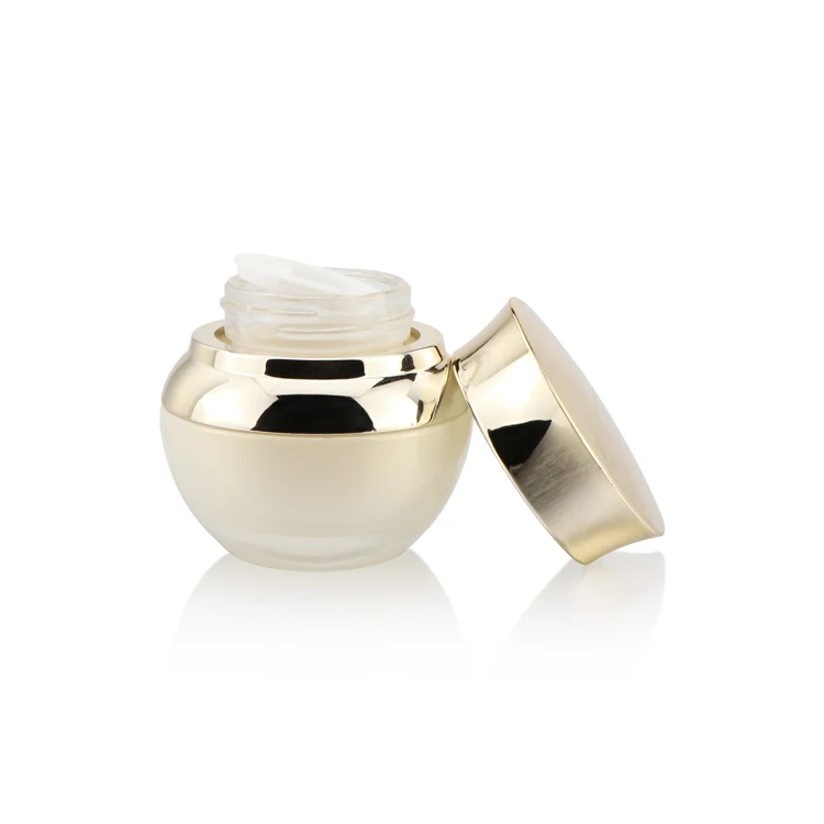 Wholesale gold skin care packaging jars 20g 30g 50g hand cream jars empty cosmetic glass jar for cream