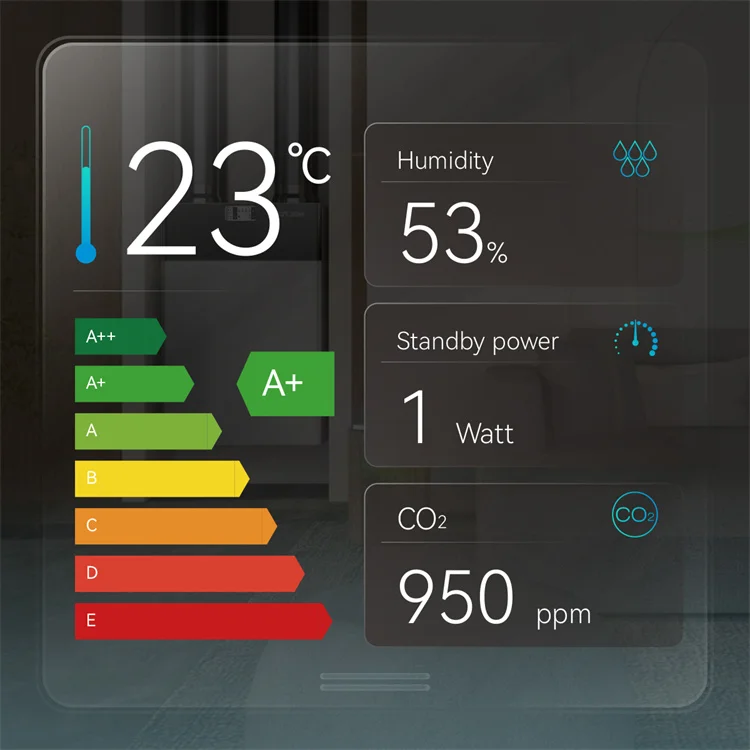 New Design HRV Compact Vertical Top Ports Heat Recovery Ventilation Unit System