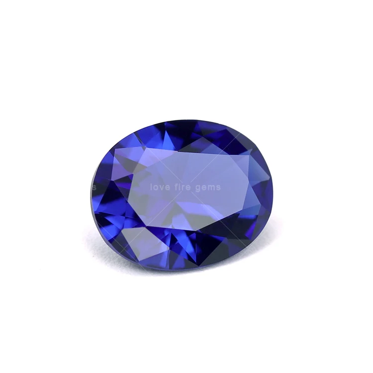 6*8mm 3A good quality 123# sapphire blue oval cut synthetic loose nano gems