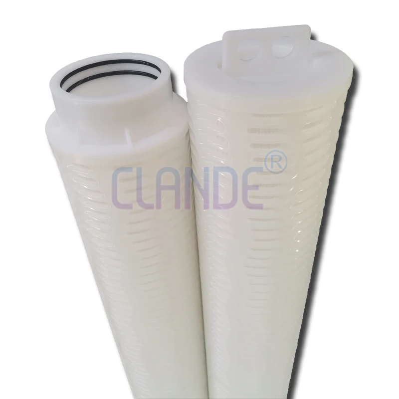 0.1 Micron 40 Inch Rate High Flow Pleated Filter Cartridge For Water Purification Equipment