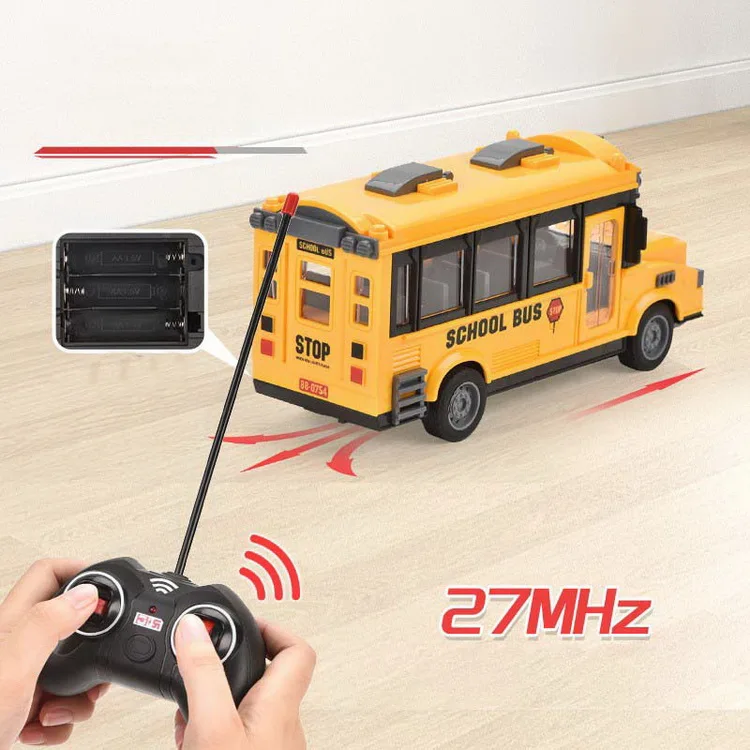 Baby Yellow School Bus Simulation Model Toy Remote Control Vehicle