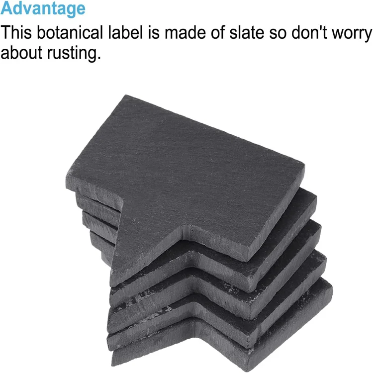 Custom Wholesale Natural Blank Black Slate Plant Label Tag Slate Plant Labels for Outdoor Garden Waterproof T Tag Plant Markers