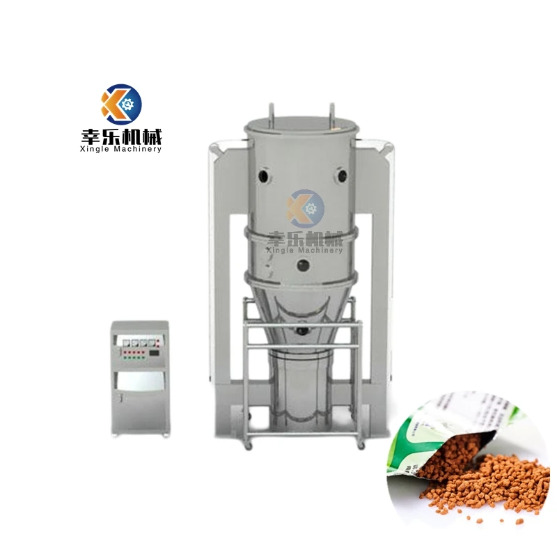 Industrial Price Spray Vibrating Machine Cocoa Powder Fluidized Fluid Bed Dryer Granulator For Food