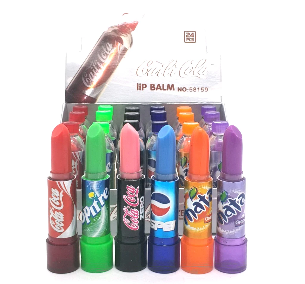 1pc Lipstick Wax Cup Lip Smacker Baby Lip Balm Makeup Rich Color Moisturizer Faint Scent Cute Lip Balm