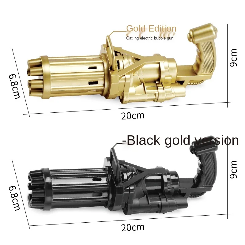 
Bubble machine web celebrity with a hand-held electric gold edition Gatling porous bubble gun children toys wholesale 