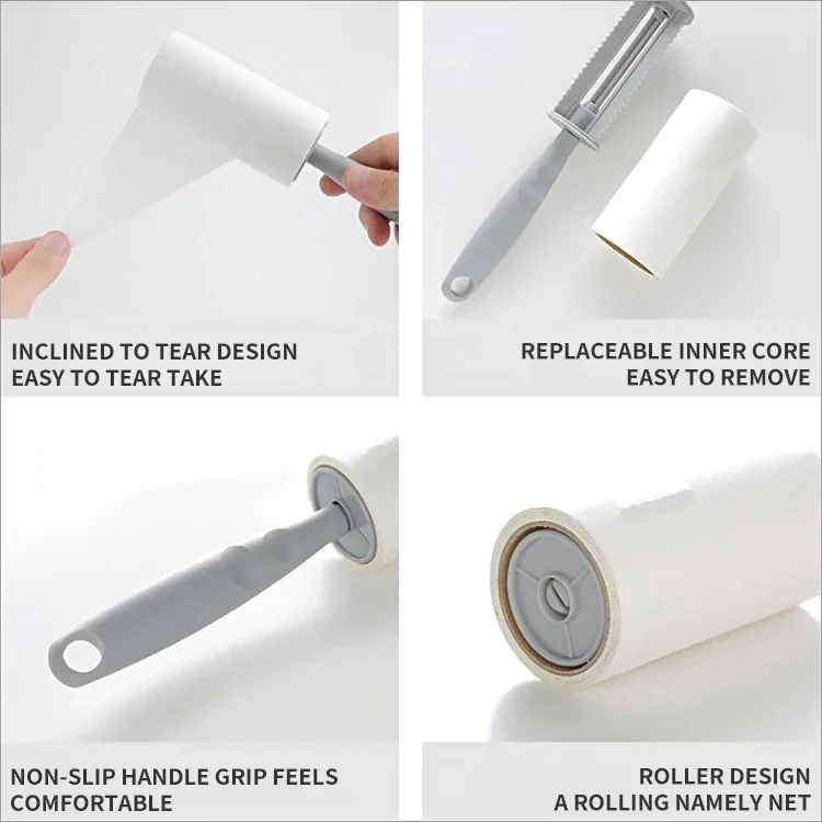 Hot Sale Sticky Roller Brush Hair Sticky Paper Roller Brush Cleaning Clothes Beds Sofa Lint Roller