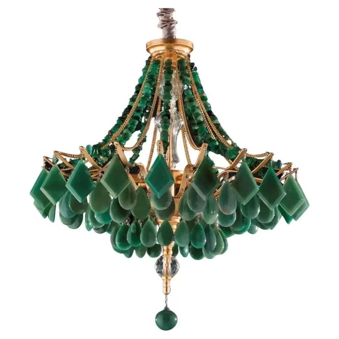 wholesales green aventurine block for crystal lamp gemstone chandelier can receive customized special specifications