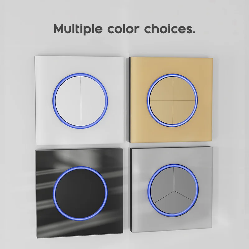 YINKA High Quality 2023 New Design Hotel Black Glass Switch Multifunction Intermediate Switch Multi-control Wholesale Price UK