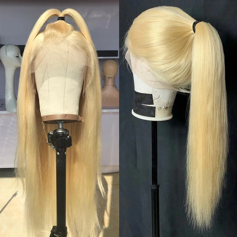 613 Blonde HD Full Lace Wigs Raw Virgin Human Hair Lace Front Wig for Black Women Peruvian 360 Lace Closure Frontal Wig