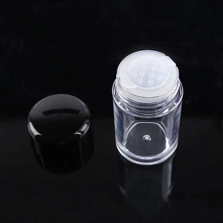 
Beauty Containers Small Plastic Cosmetic Jars 10 Gram Lip Balm Pot Black Lids 