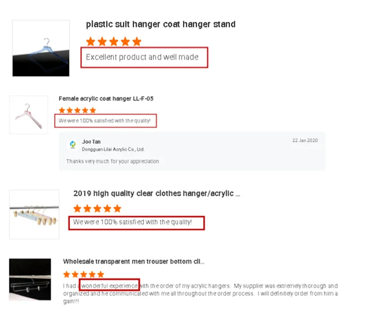 smooth acrylic hanger