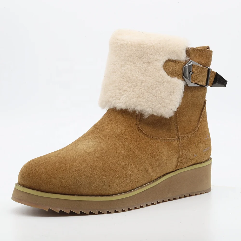  Warmlab/дизайнерские ботинки martens из мягкой кожи с меховым воротником и боковой пряжкой на
