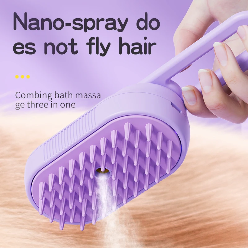 USB Chargeable Cat Comb with Moisturizer New Arrival Standing Pet Spray Comb for Dogs Ozone Operating System for Household Use