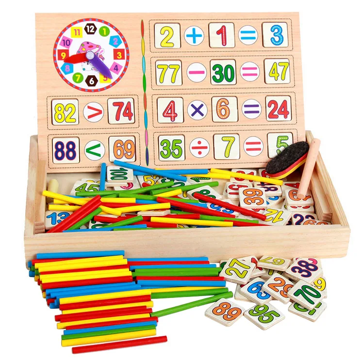 Hot Wholesale Montessori Wooden Digital Learning Toolbox New Design Preschool Kids Math Teaching Aids Enlightenment Toys