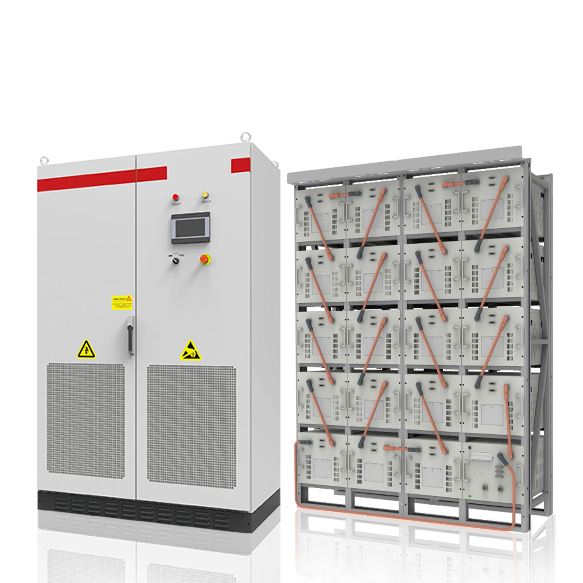Rosen BESS 200KWH lithium battery energy storage system in outdoor cabinet with 100KW hybrid inverter