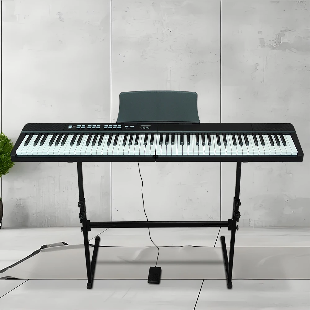 Foldable Piano 88 keys Standard Touch Sensitive Keyboard Portable Smart Edition Folding Digital Piano MIDI Bluetooth YIMO3001