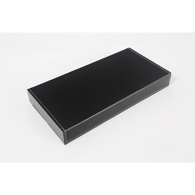 Retail 12Panels 8Panels Glasses Storage Box  Beige Color Glasses Collection Cases Black PU Leather Covered  Eyewear Display Box