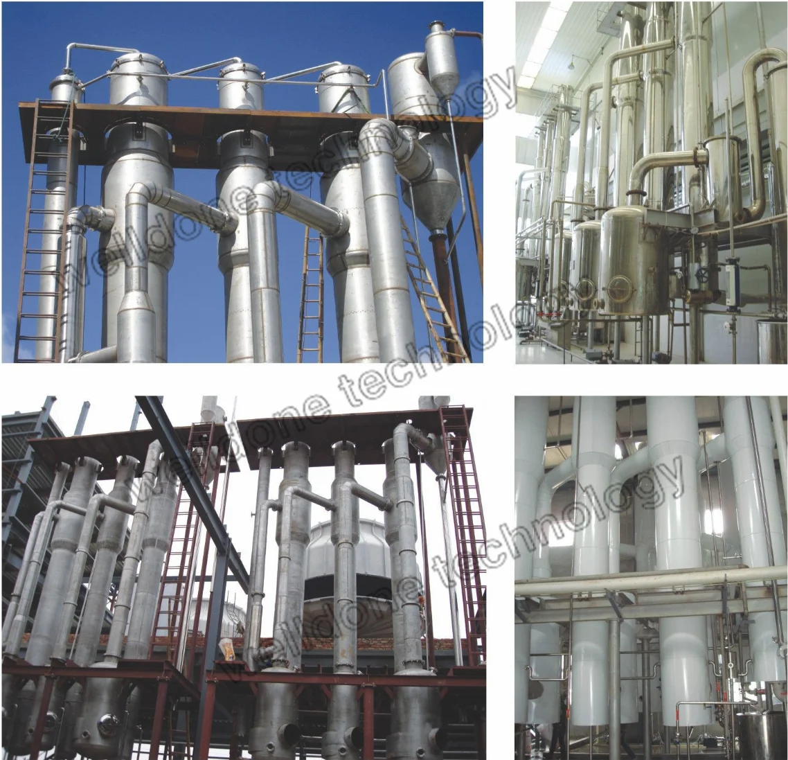 concentrated juice Three Effect Fall Film Evaporator