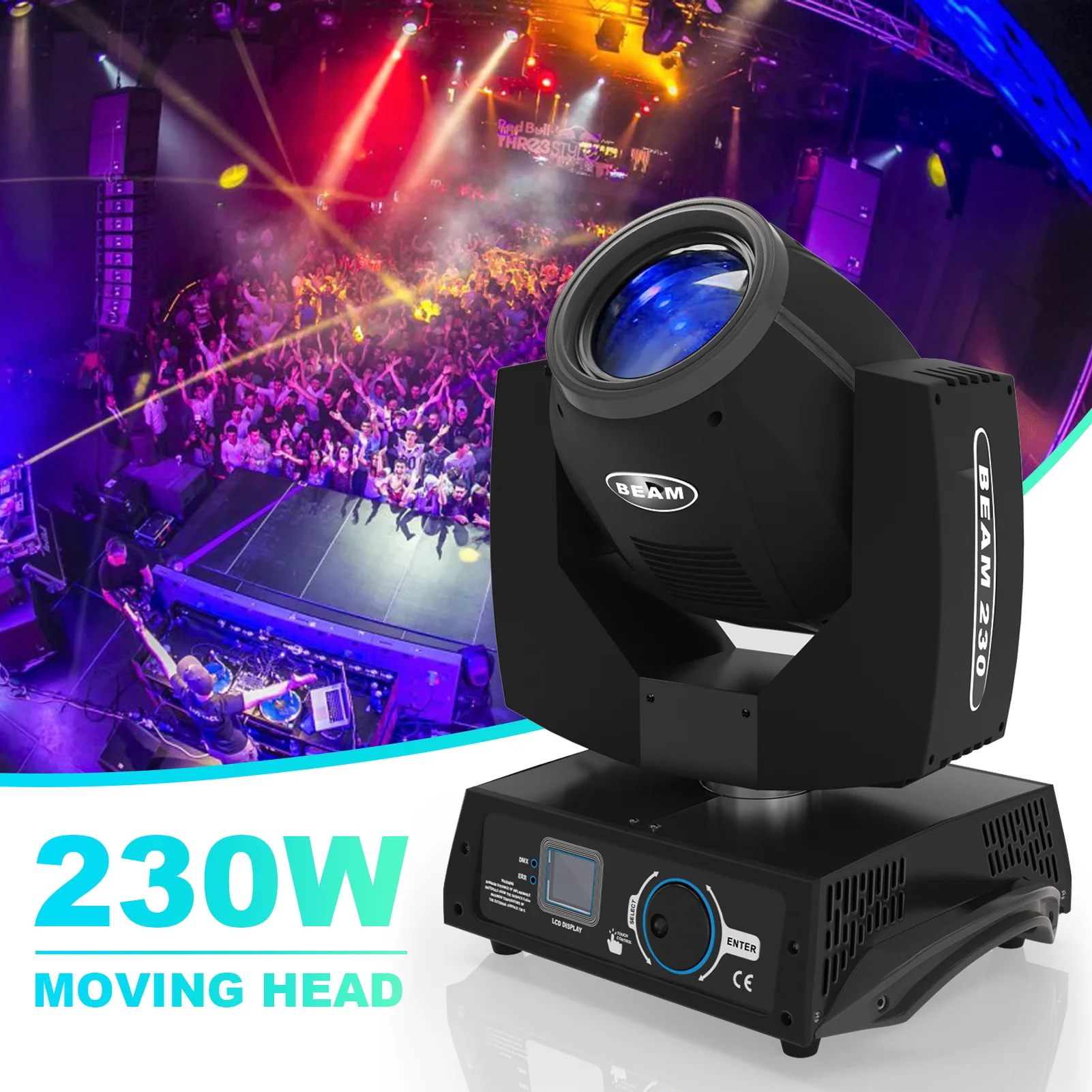 Professional Black dmx sharpy led 7r beam 230W moving head lights spot