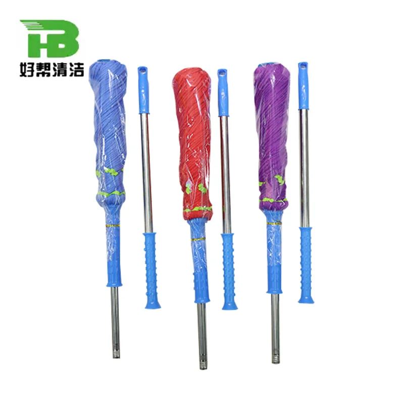 Xingtai home floor cleaning microfiber yarn twist mop with stainless steel handle