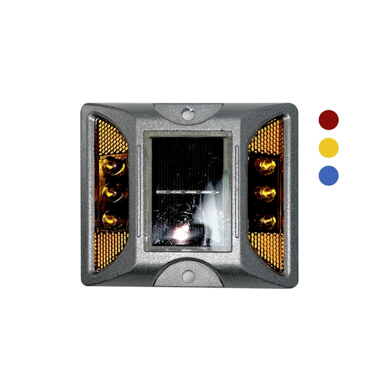 Aluminum Reflective Road Stud Yellow Reflector Cat Eye Reflect Driveway Marker Road Spike for Highway