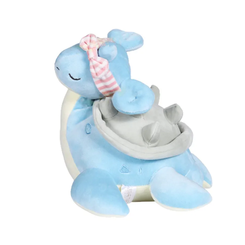 Bow Tie Lapras Dragon Plush Doll Back Thorn Shell Dragon Lapras Plush Toy