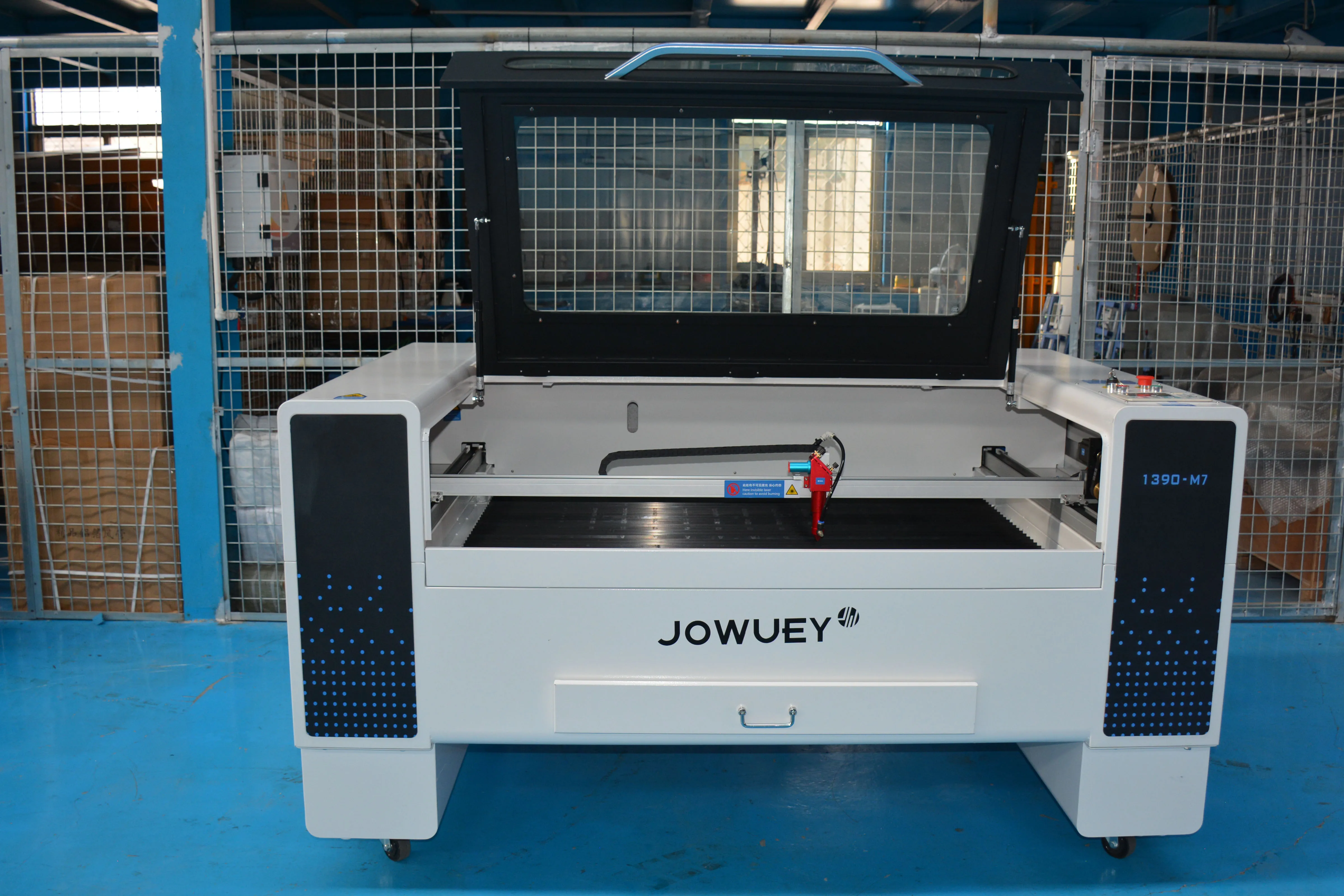 High Safety Level  Laser Cutting Machine for Dual Color Plate CO2 Laser Source by Raycus for Wood and Rubber