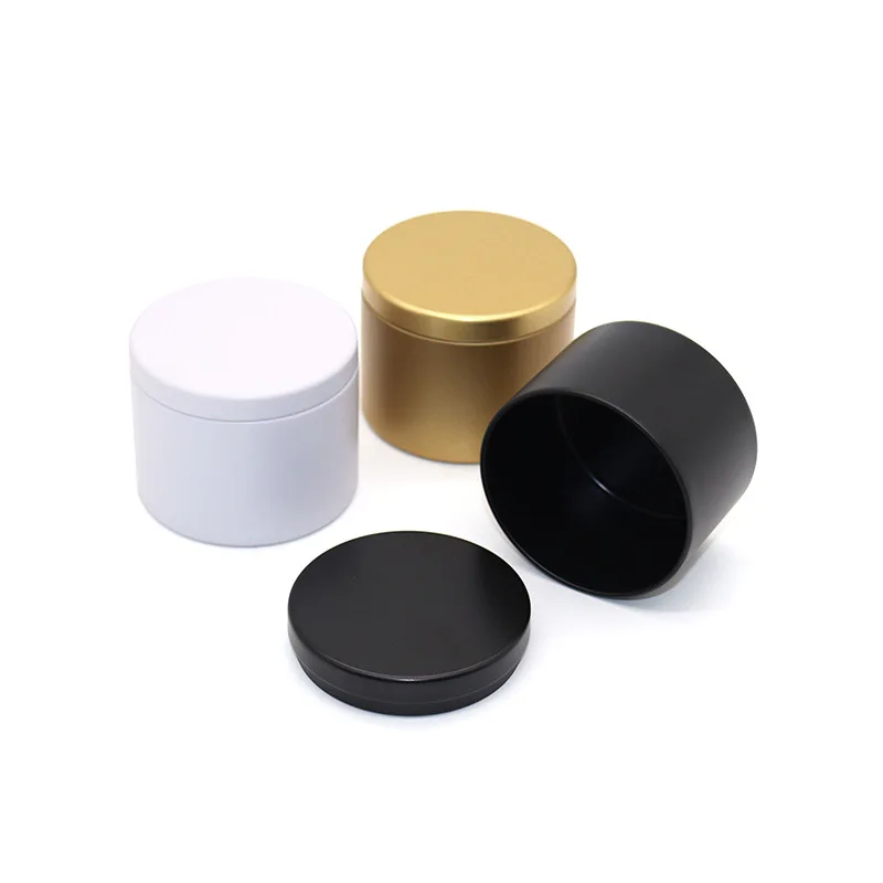 65*51mm wholesale  Food grade tinplate tea jar Round Candle jar Frosted metal candy jar