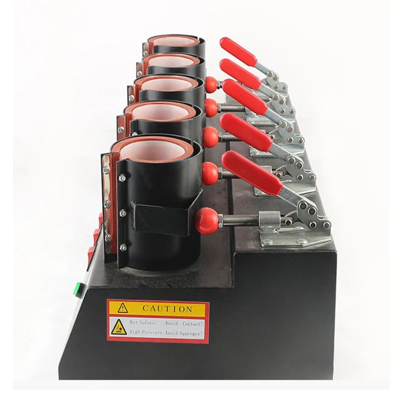 Digital mug press machine color changing mug printing machine LCD Display Transfer Machine with 5 Heating Element