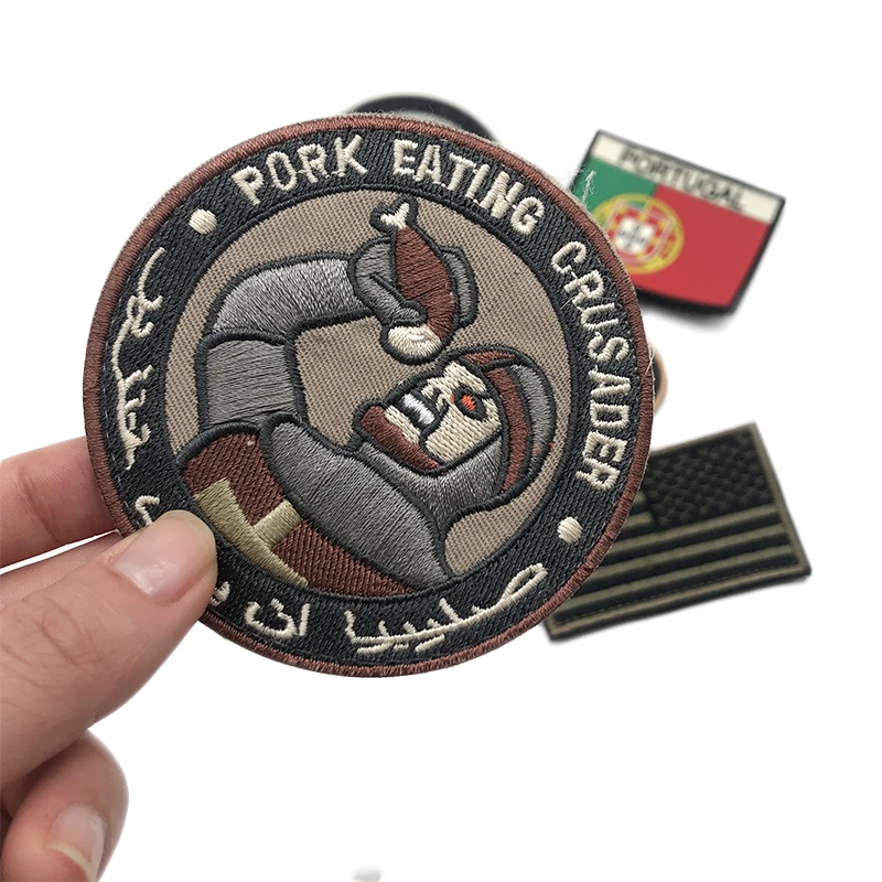 wholesale custom garment machine 3d large animal print embroidered labels embroidered patches