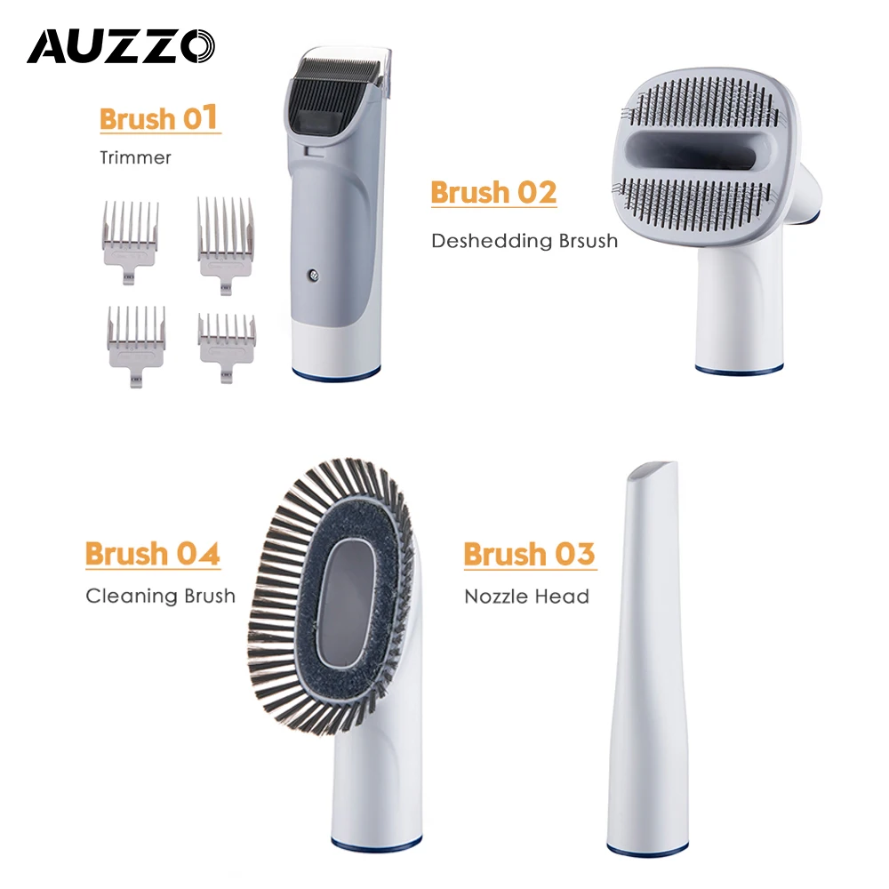 Pet Vacuum Cleaner Electric Clipper Slicker Deshedding Cleaning Dog And Cat Hair Fur Grooming Brush Kit