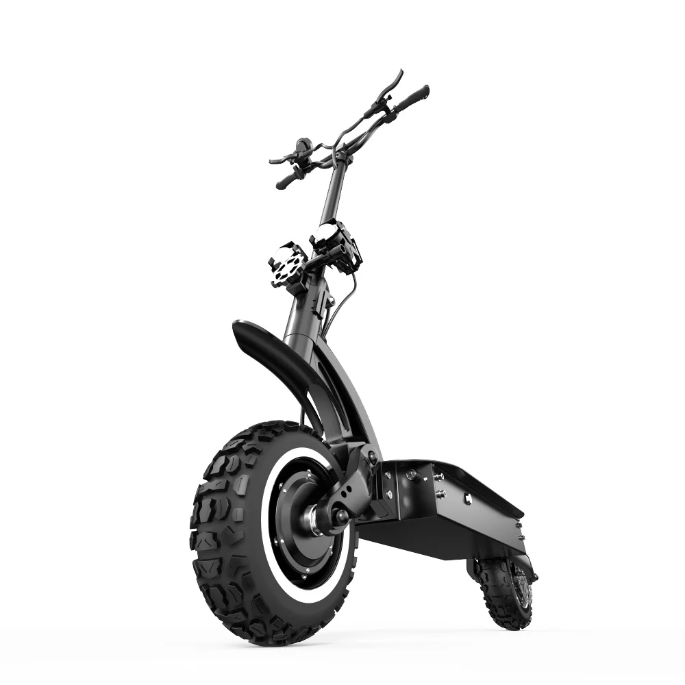 Offroad 5600W dual motor 11 inch big wheel electric scooter dual suspension powerful fold e-scooter for adult