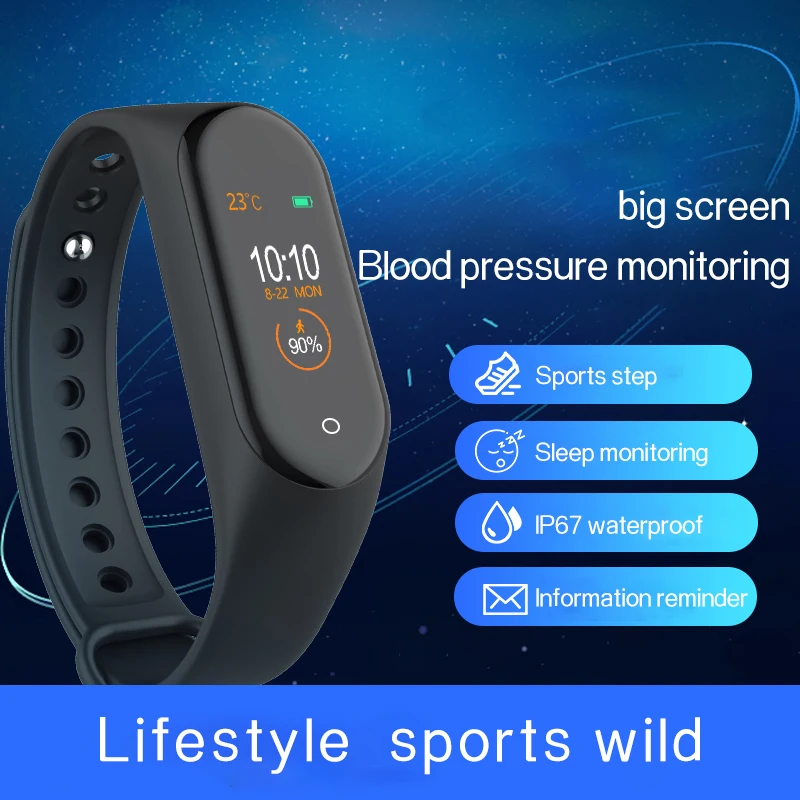 
Drop Shipping 2021 New Sport M4 Watches Blood Pressure Heart Rate Monitor Smart Watch Fitness Tracker Pedometer Smart Watch 