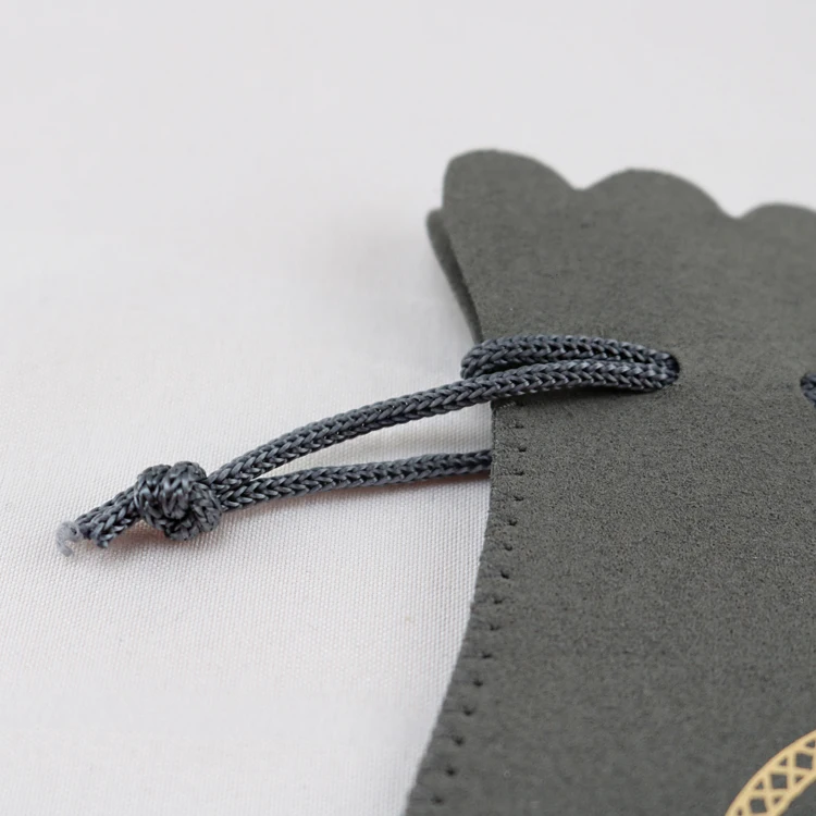 Wholesale custom suede jewelry pouch packaging with logo