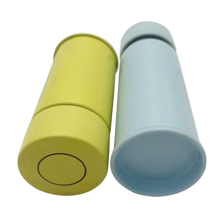 2024 USA Hot Sale CR Child Resistant Tube For Pre-Roll Gummies Custom Printed Food Grade Child Proof Tin Box With Seal Foam