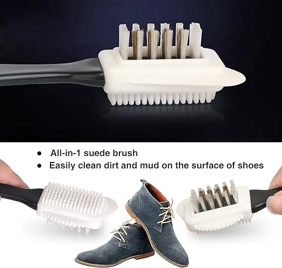 Hot Sell Custom Oem Magic Eraser Sponge Shoe Brush Pp Silk Wood Sneaker Shoes Cleaning Brush