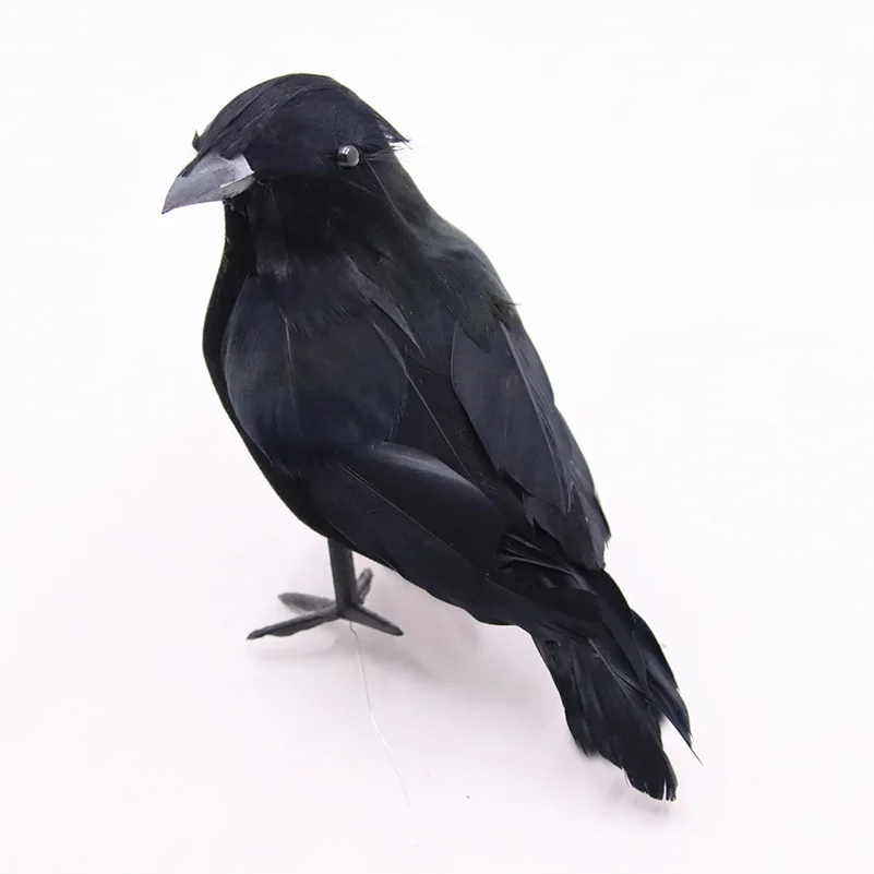 Black Crows Realistic Feathered Crow Ravens Prop For Indoor Outdoor Halloween Party Decoration Pack Of 6 Waterproof