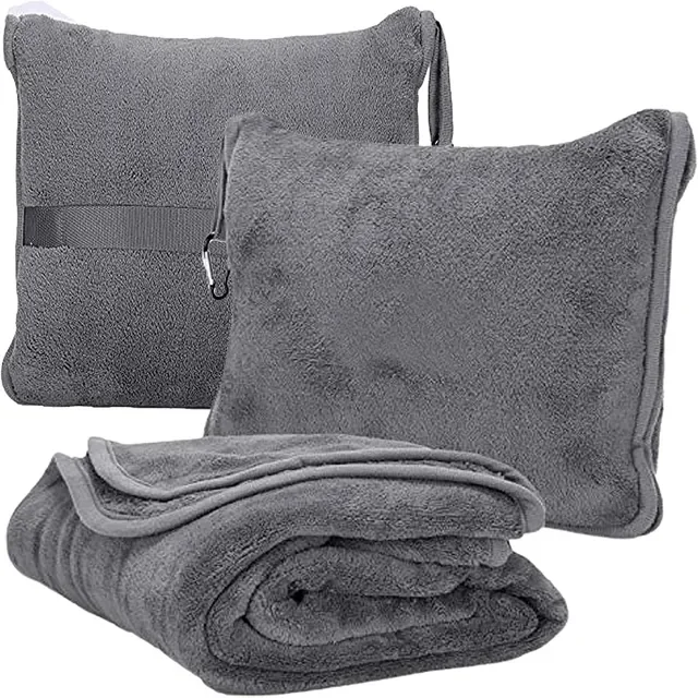 Oem Odm Customized Travel Blanket And Pillow 2 In 1 Travel Blanket