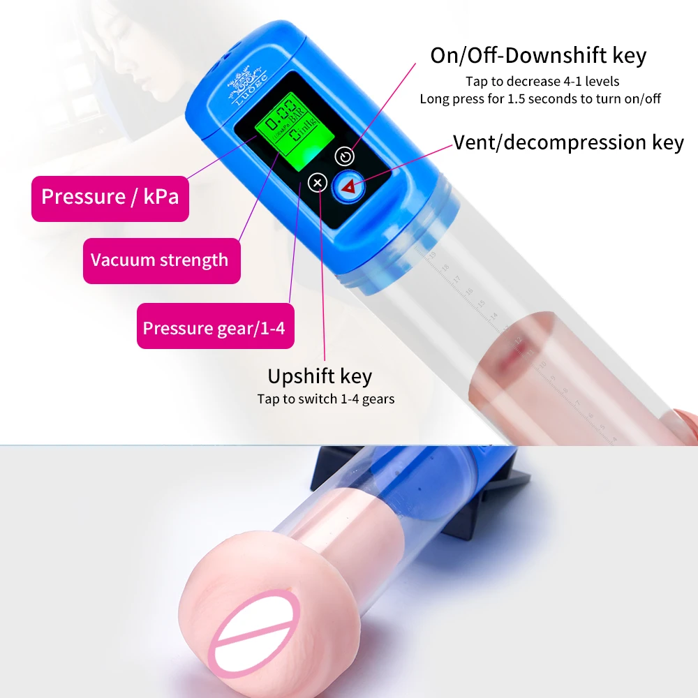 Вакуумный насос для увеличения пениса с USB-зарядкой вибратор секс-игрушки мужчин искусственная вагина сексуальная мастурбация игрушки взрослых киски