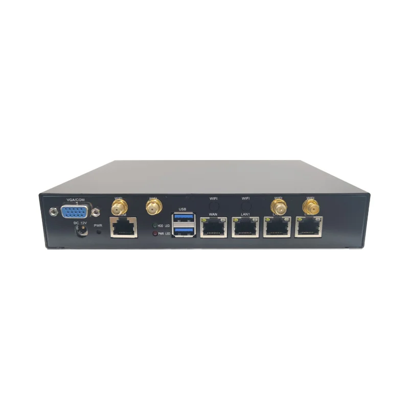 Support 5g+WIFI Pfsense Mini J4125 4LAN-2500Mbps In-tel I225 Desktop style MINI pfsense firewall router VPN router