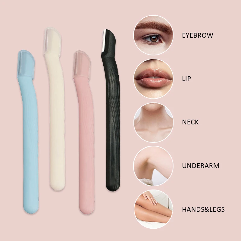 Beauty Makeup Tools Mini Travel Size Women Eyebrow Trimmer Facial Hair Razor Removal Partial Eyebrow Shaver With Safe Cover