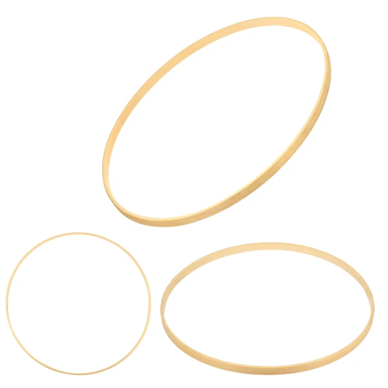 2024 Bamboo Ring Bamboo Hoops Wooden Hoops Frame Bamboo Craft Hoops Wooden Circle For Flowers and DIY Dream Catchers