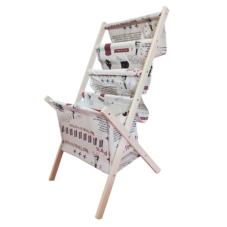 
Wholesale Custom Home Decorative wood magazine organizer rack wooden magazine storage rack 