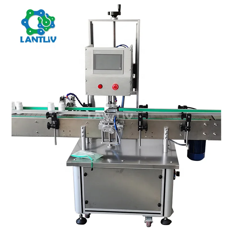 Полностью автоматическая четырехколесная Зажимная скручивающаяся укупорочная машина Косметическая Медицинская бутылка для еды 4 колеса Скручивающиеся укупорные машины